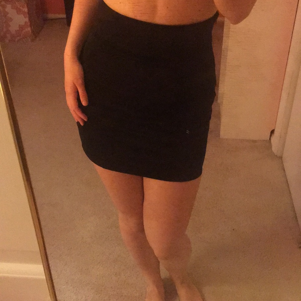 Black mini skirt
